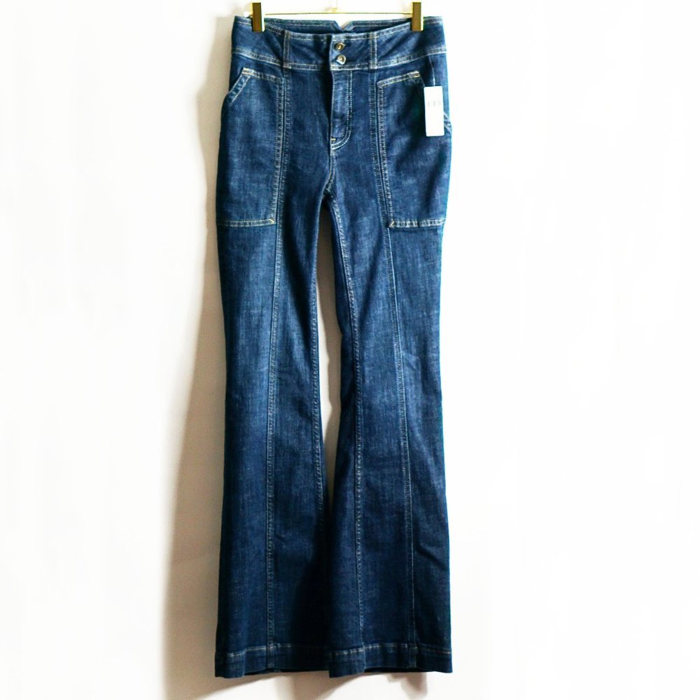 Anthropologie High-Rise Utility Bootcut Jeans 27 - Picture 3 of 8